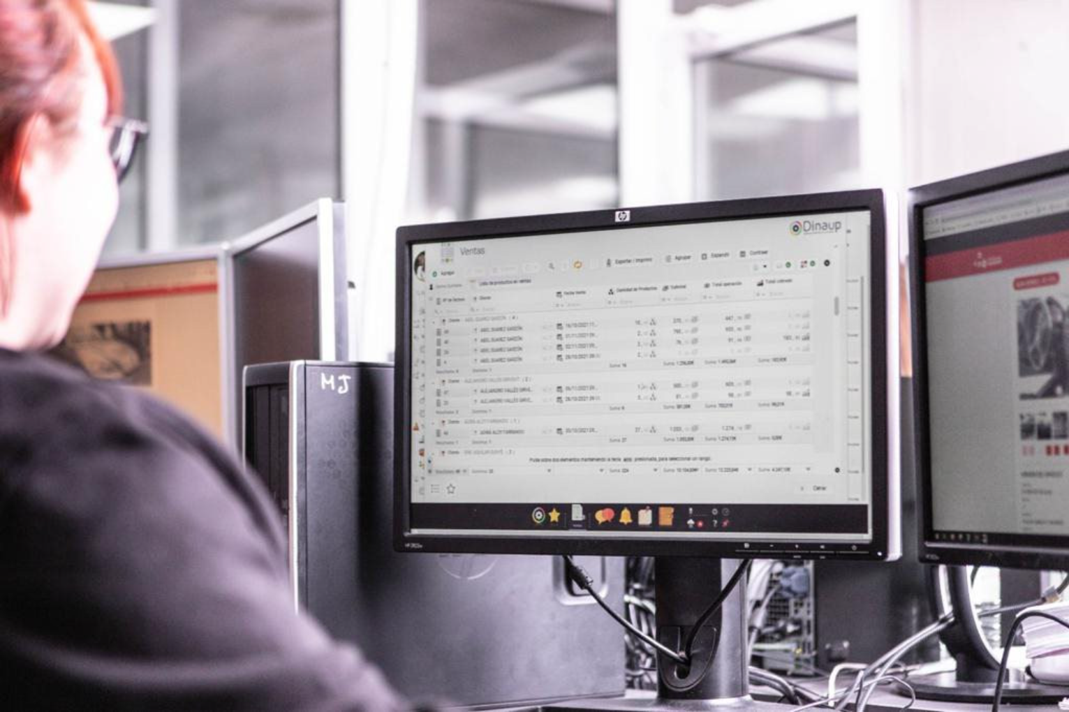 Empleado usando Dinaup